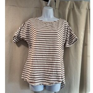 POGTMM Striped Tunic Top Oversized Dolman Sleeve Casual Womens Size L